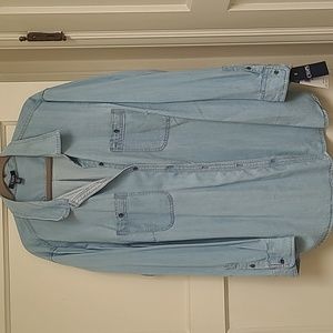 Chaps chambray style tunic length shirt size 2x